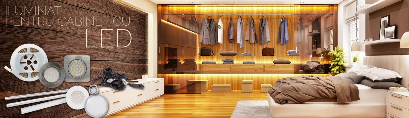 Lumină caldă Ultralux integrată în mobilierul unui interior