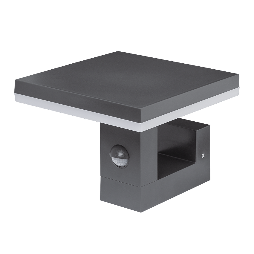 Aplica de perete LED Cu senzor de miscare 15W 4000K IP65, gri