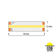 Banda LED profesionala 15.8W/M, RGB+4000K, 24V DC, 560 LED/M, COB, IP20