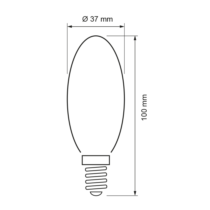 Bec LED tip con, 5W, E14, lumina neutra (**Cantitate minima comanda: 10 buc**)