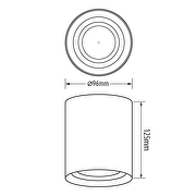 Corp de iluminat aplicat GU10, mobil, alb, IP20