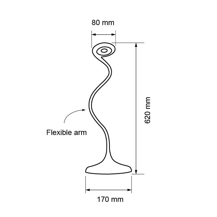 LAMPA BIROU LED, 3.8W, 3000K, lumina calda, corp ALB