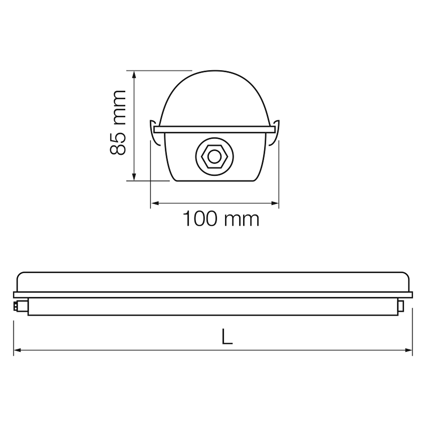 Lampa LED industriala 22W, SMD2835, 1.50m, 5000K, IP66