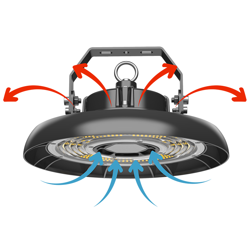 Lampa LED high bay cu driver reglabil 0-10V, 200W, 5000K, 100-277V AC, IP65