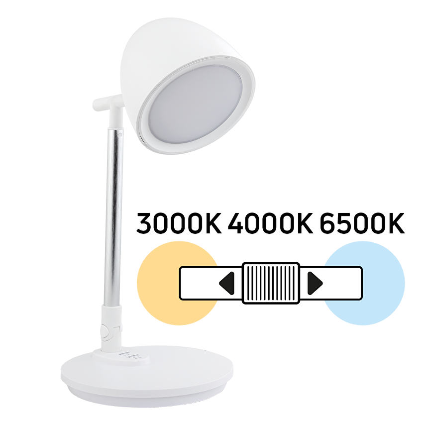 Lampa de birou LED dimabila 8W, 3000K/4000K/6000K, 220-240V AC
