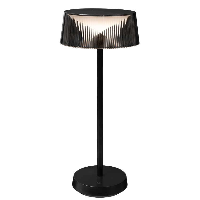 Lampa neagra de birou LED dimabila reincarcabila 2.3W, 3000K, IP44