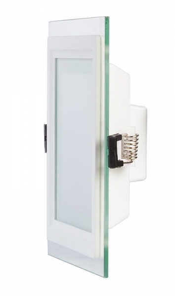 Panou LED cu sticla, incastrabil, patrat, 12W, SMD2835, lumina neutra, IP44