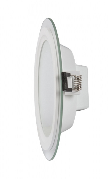 Panou LED cu sticla, incastrabil, rotund, 12W, SMD2835, lumina neutra, IP44
