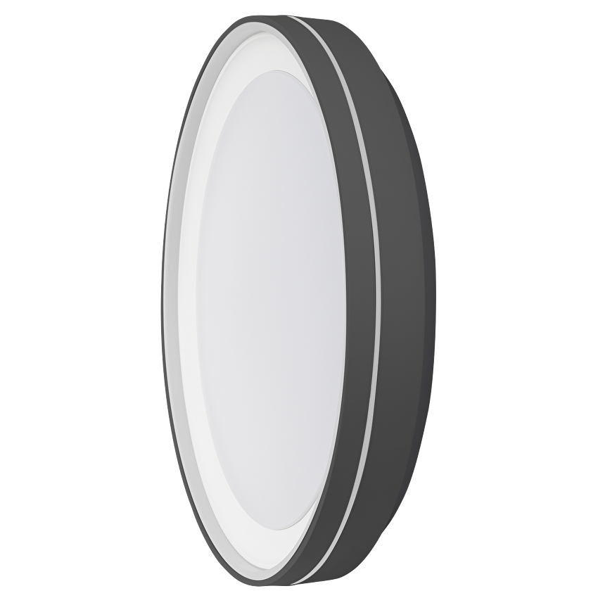 Plafoniera LED dimabila CCT cu telecomanda, neagra, 45W, 3000/4000/6000K, 220-240V AC, IP20