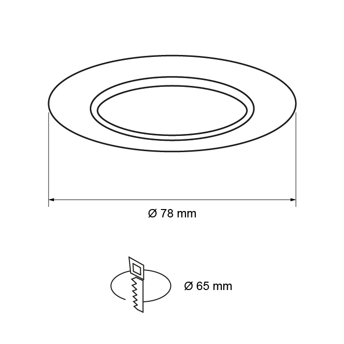 Rama incastrabila pentru spot, fixa, corp nichel satinat/auriu, MR16
