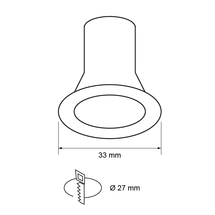 Rama pentru spot incastrat fix nichel satinat G4