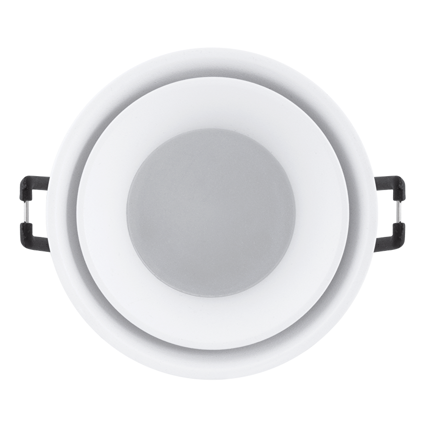 Rama spot incastrabila anti-orbire decorativa cu inel luminos IP20, alba