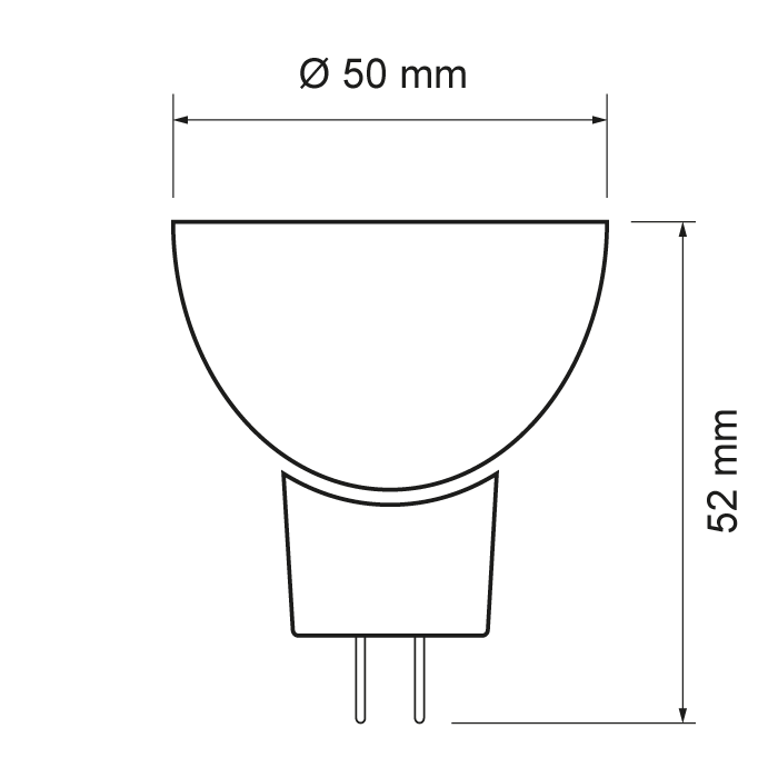 Spot LED, 4W, dimabil, MR16, 12V AC/DC, 4200K, (**Cantitate minima de comanda 10 buc**)