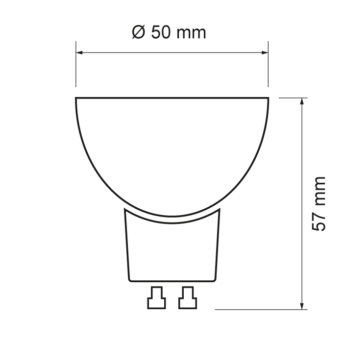 Spot LED, 4W, GU10, 220V, 2700K (**Cantitate minima de comanda 10 buc**)